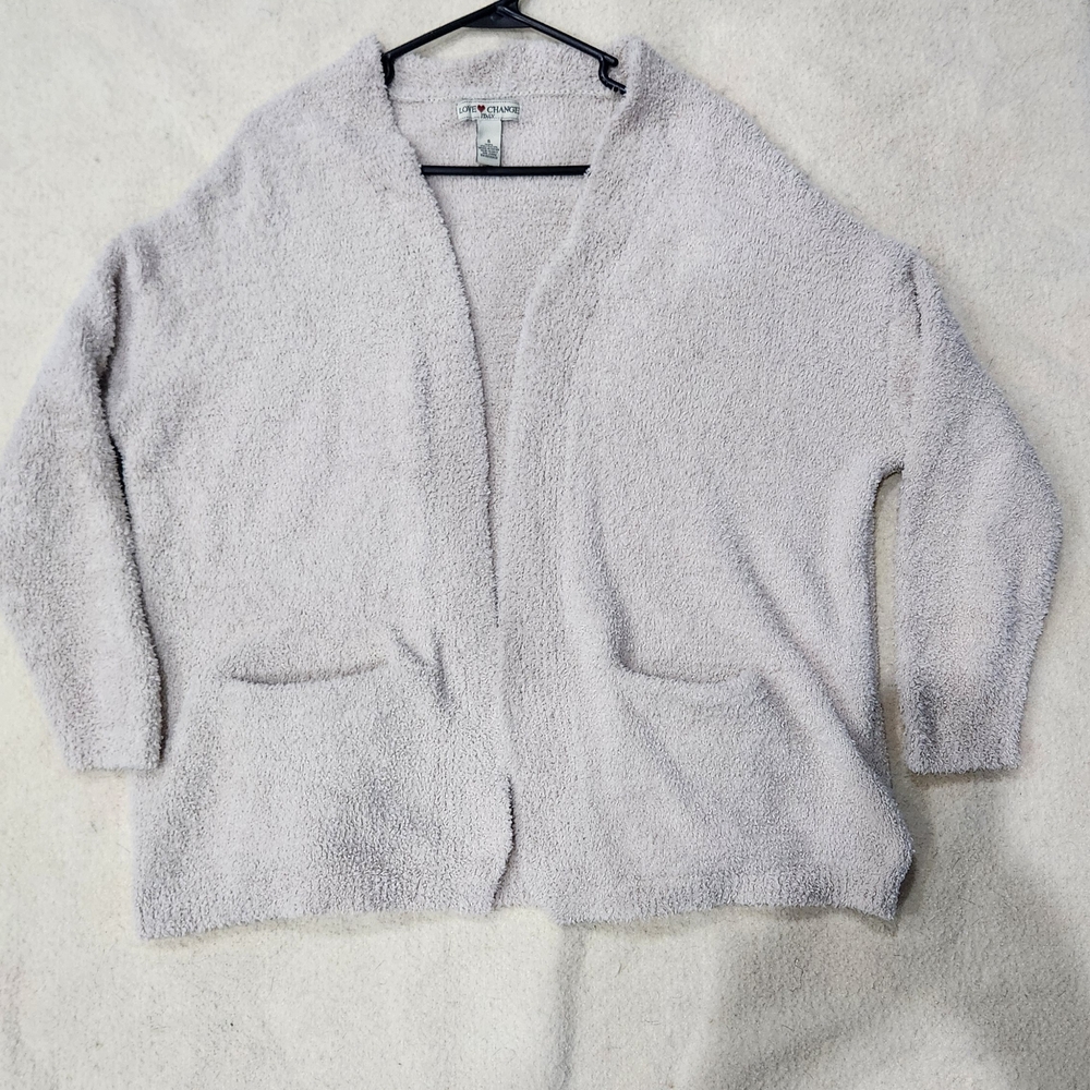 Cozy Beige Chenille Women's Cardigan